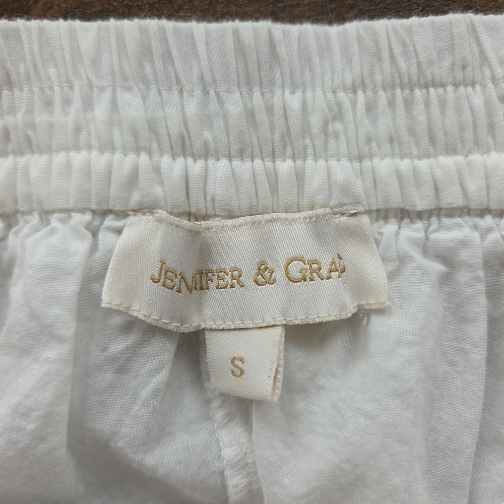 Womens 100% Cotton Eyelet Maxi Skirt Small Minimalist Summer Capsule Fairy White - Picture 7 of 11